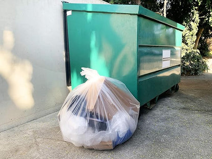 Reli. SuperValue 65 Gallon Trash Bags | 60 Count | Made in USA | Heavy Duty | Clear Multi-Use Garbage Bags