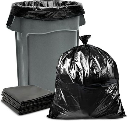 Veska 33 Gallon Trash Bags, (Huge 100 Bags w/Ties) Large Black Garbage Bags 30 Gallon, 32 Gallon, 35 Gallon Trash Can Liners
