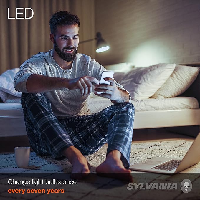 LEDVANCE Sylvania ECO LED A19 Light Bulb, 60W Equivalent, Efficient 9W, 7 Year, 750 Lumens, Non-Dimmable, Frosted, 5000K Daylight - 24 Pack (40987)