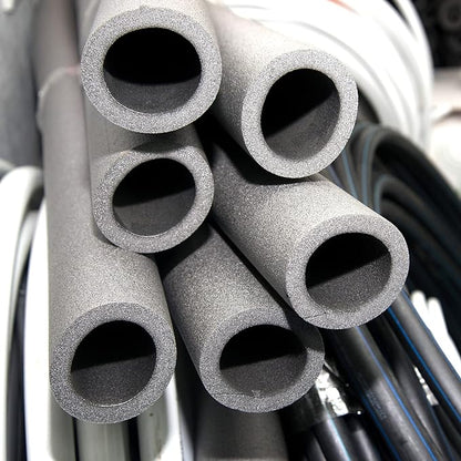 uxcell Foam Tube 1.64 Ft Length 1.37in ID 2.15in OD Hollow Pipe Cover for Protecting Pipes and Heat Preservation Black 4 Pack