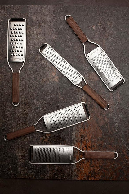 Microplane Master Series Wood Handle Stainless Steel Zester Grater
