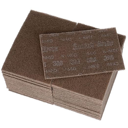 3M Scotch-Brite Heavy Duty Hand Pad 7440B, 6 in x 9 in, Pack of 40, Hand Sanding Pad - Metal Deburring and Finishing Pad - Coating and Corrosion Removal