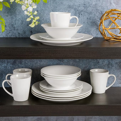 Gibson Home Amelia Court Porcelain Chip and Scratch Resistant Dinnerware Set