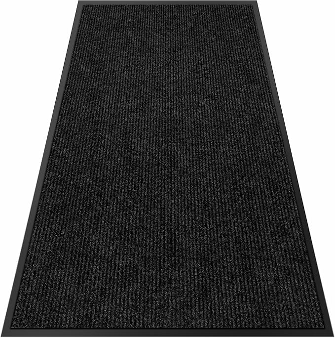 4′ x 19′ Front Door Mat Indoor Outdoor Entrance, Commercial Floor Mat Heavy Duty Dirt Trapper Entryway Doormat, Custom Size Non Slip Rubber Backing Welcome mat, Door Mat for High Traffic Area