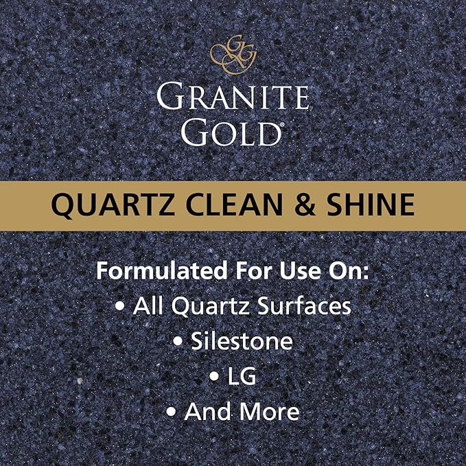 Granite Gold Quartz Clean & Shine Streak-Free Cleaner Deeps Cleans and Polishes All Quartz Surfaces Including Silestone, LG, and More, 24 Fl Oz (Pack of 1)