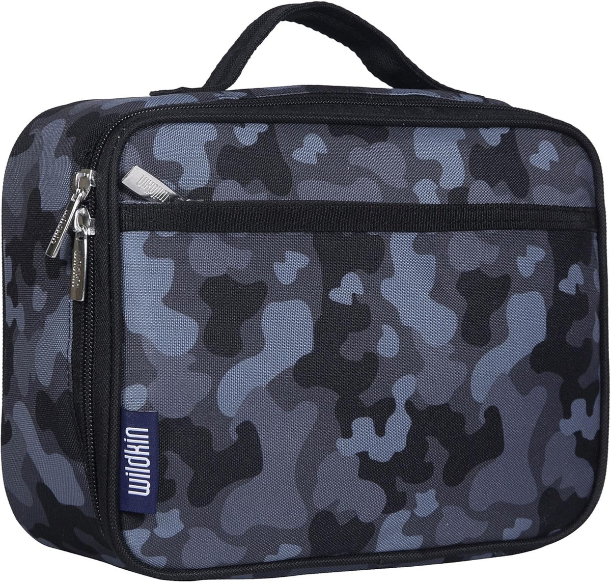Wildkin Kids Insulated Lunch Box – Durable and Reusable for School & Travel - Black Camo