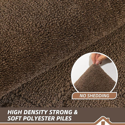 BEQHAUSE Door Mat 36" x 60", Non-Slip Door Mats Indoor Entryway Rugs Washable Low-Profile Absorbent and Stain Resist Floor Mats, Dog Door Mat for Front Back Door, Muddy Wet Shoes & Paws, Brown