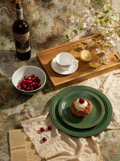 Famiware Ceramic Plates and Bowls Sets, Handmade Dishes Dinnerware
