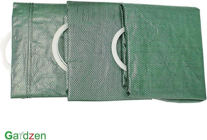 Gardzen 3-Pack 32 Gallon Yard Waste Bags, Reusable Heavy Duty Collapsible Garden Leaf Bags with Plastic Ring, Stand-Up Yard Waste Bin for Leaves, Lawn Debris & Grass Clippings