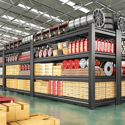 60.1" W Storage Shelves Extra Wide Metal Shelving 2500LBS Garage Shelving Adjustable 4 Tier Garage Shelves Industrial Metal Shelf for Basement Warehouse Shop 60.1" W x 24.1" D x 60" H