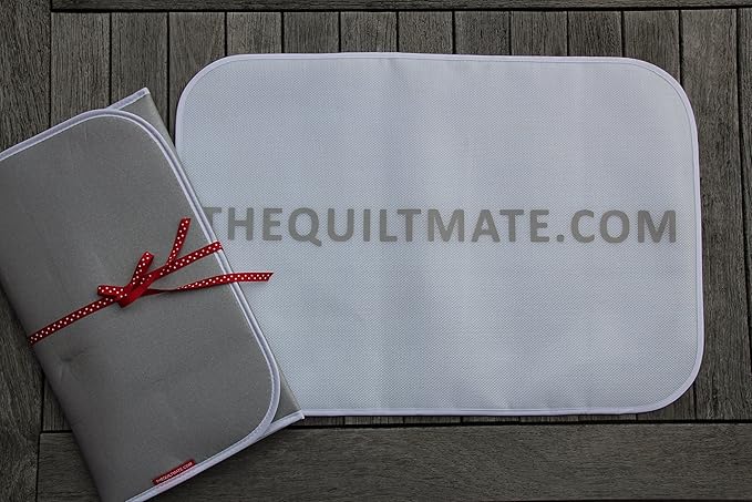 THEQUILTMATE - Premium Ironing Pad, Designed Especially for Quilters and Crafters, Large, Silver, 22in x 29in