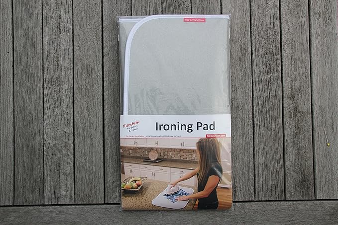 Premium Ironing Pad, Designed Especially for Quilters and Crafters, Classic, Silver, 17 in x 25 in