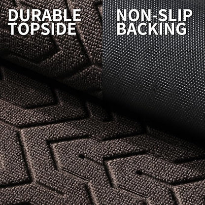 Yimobra Large Door Mat Outside Entrance 47x32, Waterproof Heavy Duty Outdoor Mats for Front Door, Non Slip Rubber Entry Mat for Garage Patio, Easy Clean, Brown