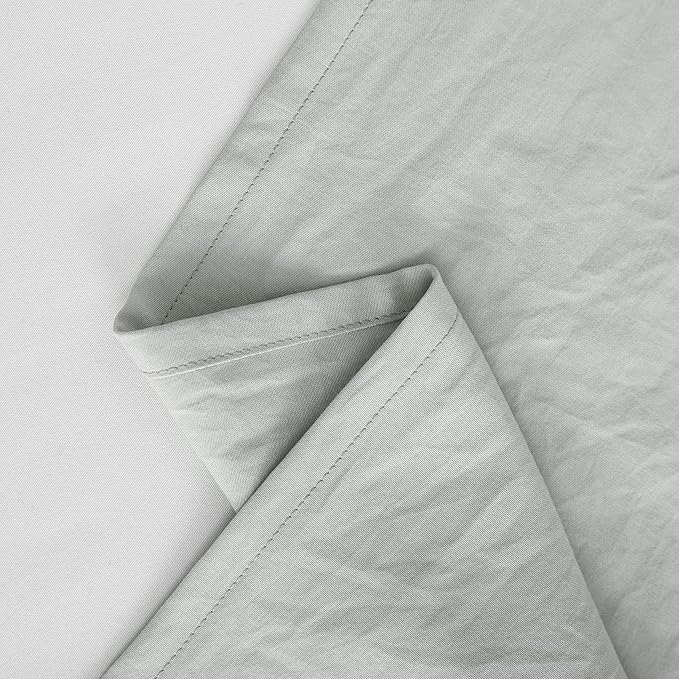 NTBAY Toddler Bedding Set - 4 Piece Soft and Breathable Crib Bedding Set for Boys and Girls, Includes Quilted Comforter, Fitted Sheet, Flat Top Sheet and Envelope Pillowcase, Light Grey