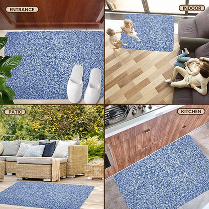 Premium Microfiber Indoor Door Mat – 32"x48" Washable Entry Mat, Non-Slip, Waterproof Backing, Super Absorbent, Low Profile Entryway Doormat for Indoor Entrance