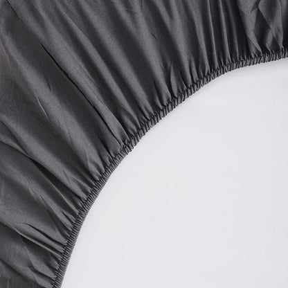 NTBAY Toddler Bedding Set - 4 Piece Soft and Breathable Crib Bedding Set for Boys and Girls, Includes Quilted Comforter, Fitted Sheet, Flat Top Sheet and Envelope Pillowcase, Dark Grey